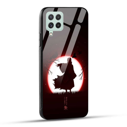 Samsung Galaxy A22 4G Back Cover Itachi Uchiha Printed Glass Case