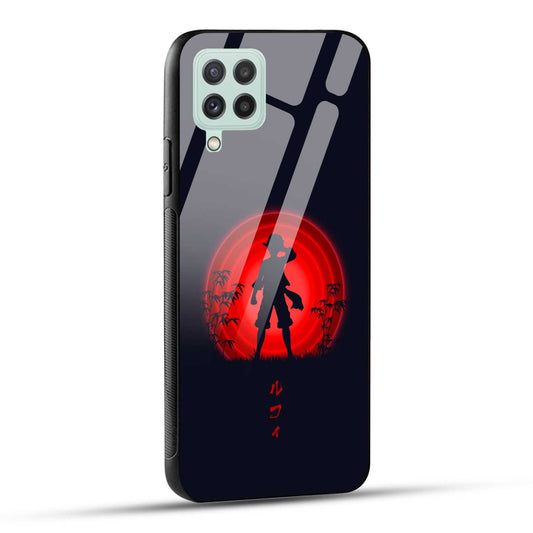 Samsung Galaxy A22 4G Back Cover Luffy Printed Glass Case