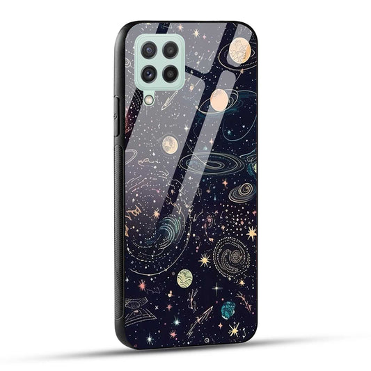 Samsung Galaxy A22 4G Back Cover Beauty Of Multiverse Art Printed Glass Case