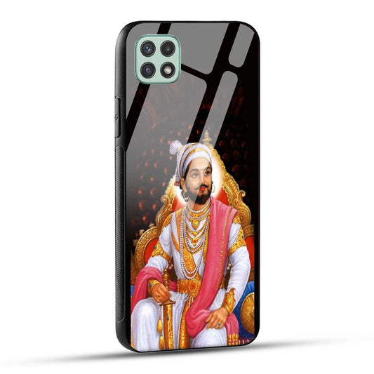 Samsung Galaxy A22 5G / Samsung Galaxy F42 5G Back Cover Chhatrapati Shivaji Maharaj Printed Glass Case