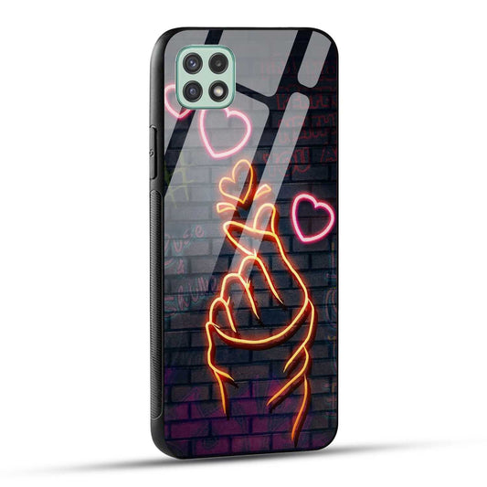 Samsung Galaxy A22 5G / Samsung Galaxy F42 5G Back Cover Swag Cute Hearts Printed Glass Case