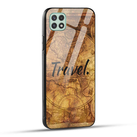 Samsung Galaxy A22 5G / Samsung Galaxy F42 5G Back Cover Travel Printed Glass Case