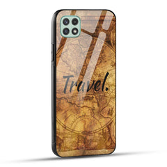 Samsung Galaxy A22 5G / Samsung Galaxy F42 5G Back Cover Travel Printed Glass Case