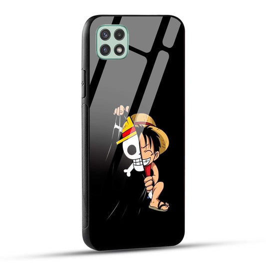 Samsung Galaxy A22 5G / Samsung Galaxy F42 5G Back Cover Luffy Printed Glass Case
