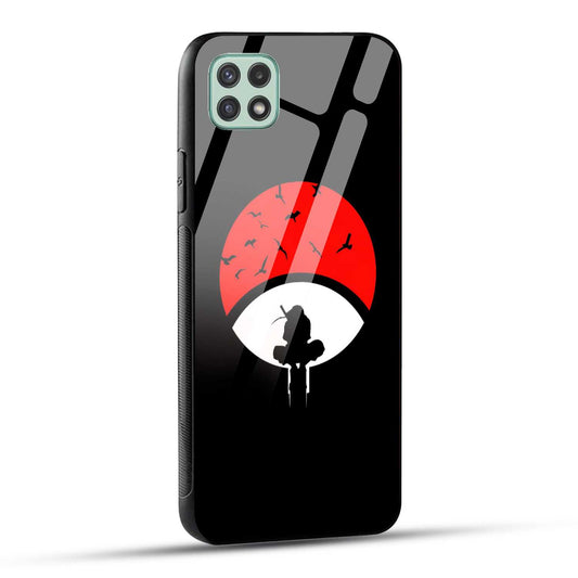 Samsung Galaxy A22 5G / Samsung Galaxy F42 5G Back Cover Itachi Uchiha Printed Glass Case