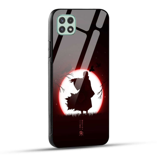 Samsung Galaxy A22 5G / Samsung Galaxy F42 5G Back Cover Itachi Uchiha Printed Glass Case