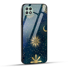 Samsung Galaxy A22 5G / Samsung Galaxy F42 5G Back Cover Art Of Moon Printed Glass Case