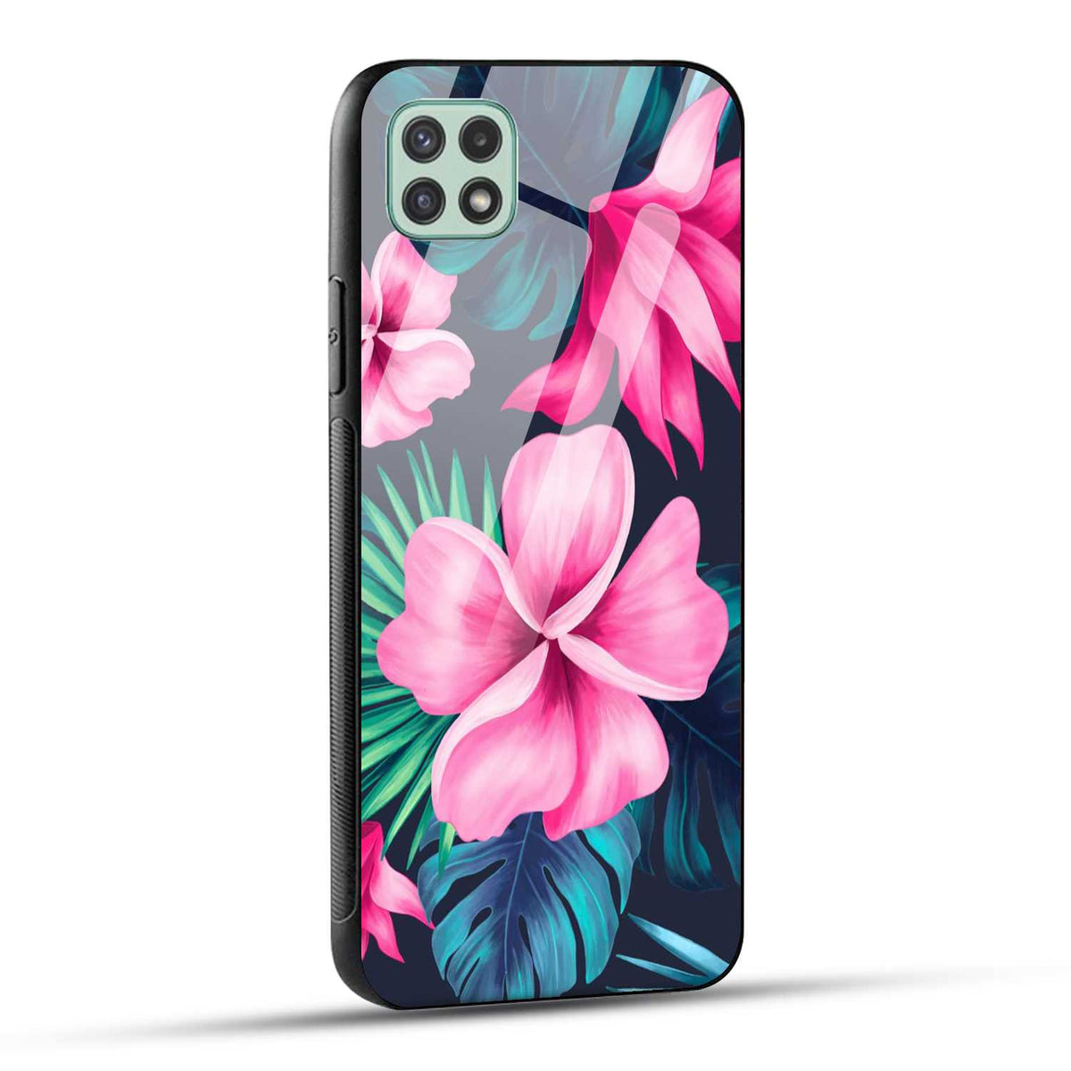 Samsung Galaxy A22 5G / Samsung Galaxy F42 5G Back Cover Retro Flowers  Printed Glass Case