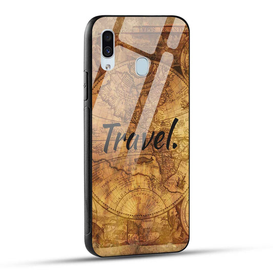 Samsung Galaxy A30 / Samsung Galaxy A20 / Samsung Galaxy M10s Back Cover Travel Printed Glass Case