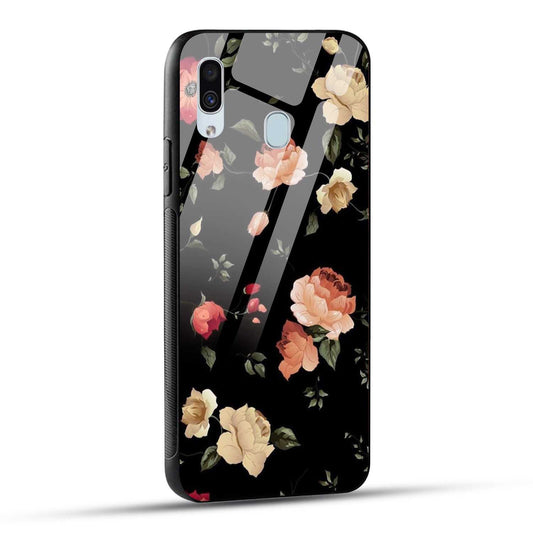 Samsung Galaxy A30 / Samsung Galaxy A20 / Samsung Galaxy M10s Back Cover Flowers Froral Printed Glass Case