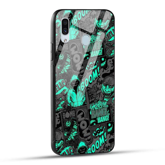 Samsung Galaxy A30 / Samsung Galaxy A20 / Samsung Galaxy M10s Back Cover Boom Printed Glass Case