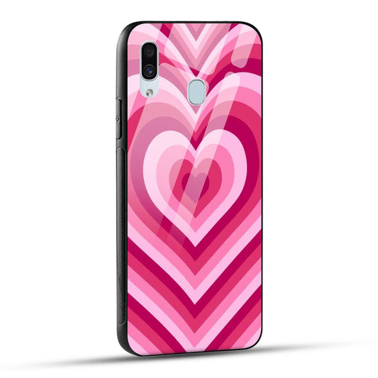 Samsung Galaxy A30 / Samsung Galaxy A20 / Samsung Galaxy M10s Back Cover Love Hearts Printed Glass Case