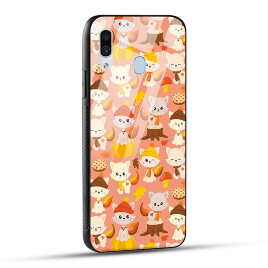 Samsung Galaxy A30 / Samsung Galaxy A20 / Samsung Galaxy M10s Back Cover Cute Kittys Printed Glass Case