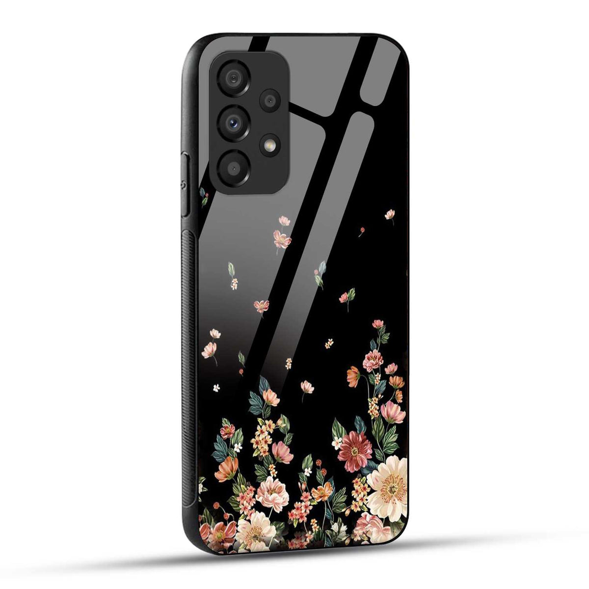 Samsung Galaxy A23 Back Cover Flowers Girly Printed Glass Case