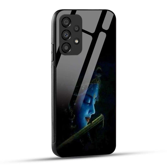 Samsung Galaxy A73 5G Back Cover Lord Krishna Printed Glass Case