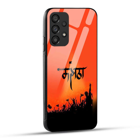 Samsung Galaxy A73 5G Back Cover Maratha Printed Glass Case