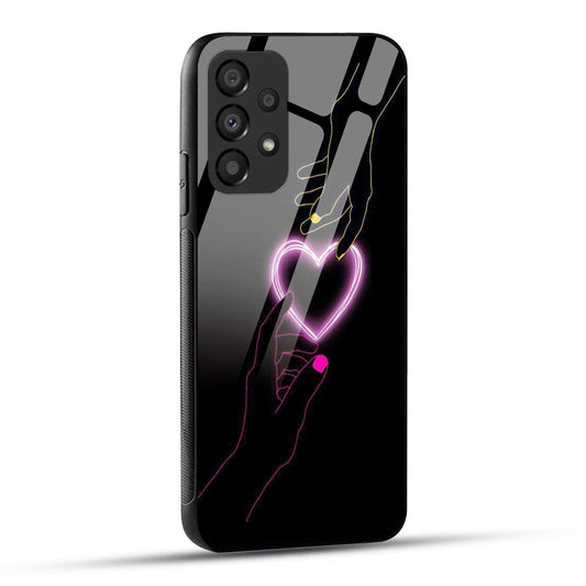 Samsung Galaxy A53 5G Back Cover Love Forever Heart Printed Glass Case