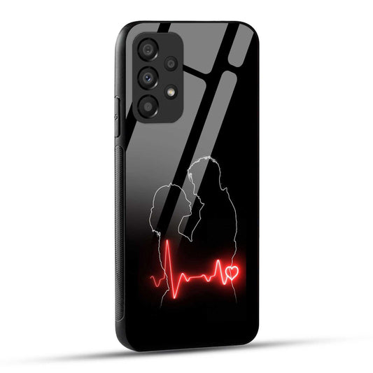 Samsung Galaxy A73 5G Back Cover Couple Love Printed Glass Case