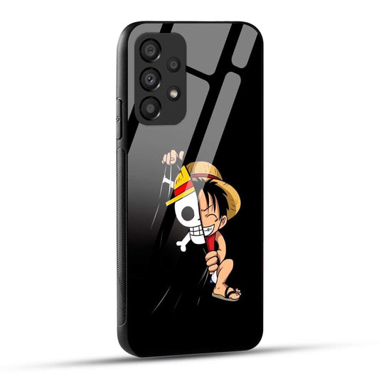 Samsung Galaxy A23 Back Cover Luffy Printed Glass Case