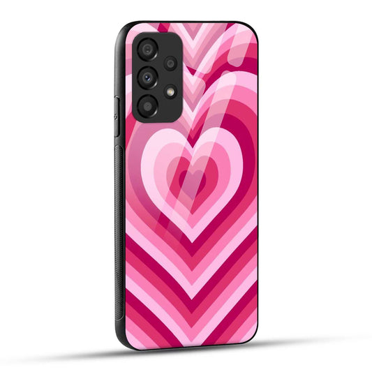 Samsung Galaxy A23 Back Cover Love Hearts Printed Glass Case