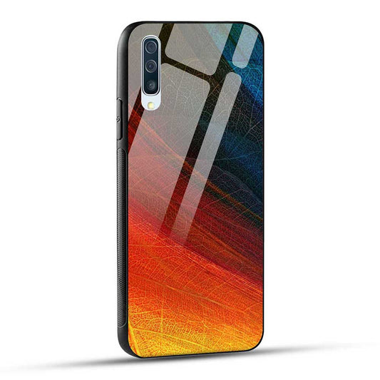 Samsung Galaxy A50 / A50s / A30s Back Cover Abstract Color Leaf Glass Case