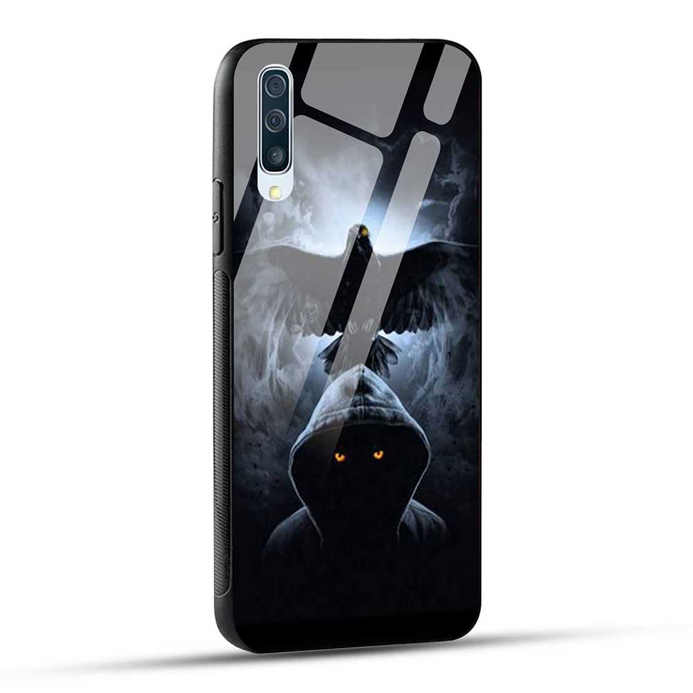 Samsung Galaxy A50 / A50s / A30s Back Cover Bird in The Dark Glass Case