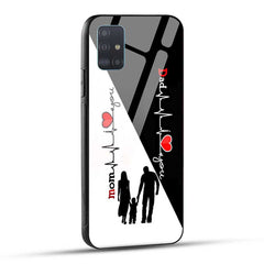 Samsung Galaxy A51 Back Cover Mom Dad Love You Glass Case
