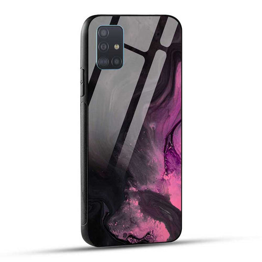 Samsung Galaxy A51 Back Cover Pink Color Wave Glass Case