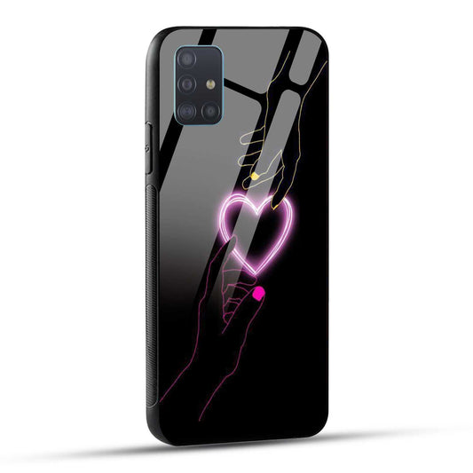 Samsung Galaxy A51 Back Cover Love Forever Heart Printed Glass Case