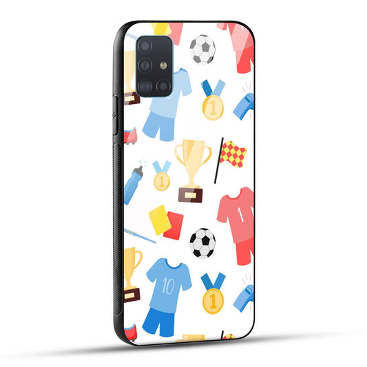 Samsung Galaxy A51 Back Cover Love For Football Printed Glass Case