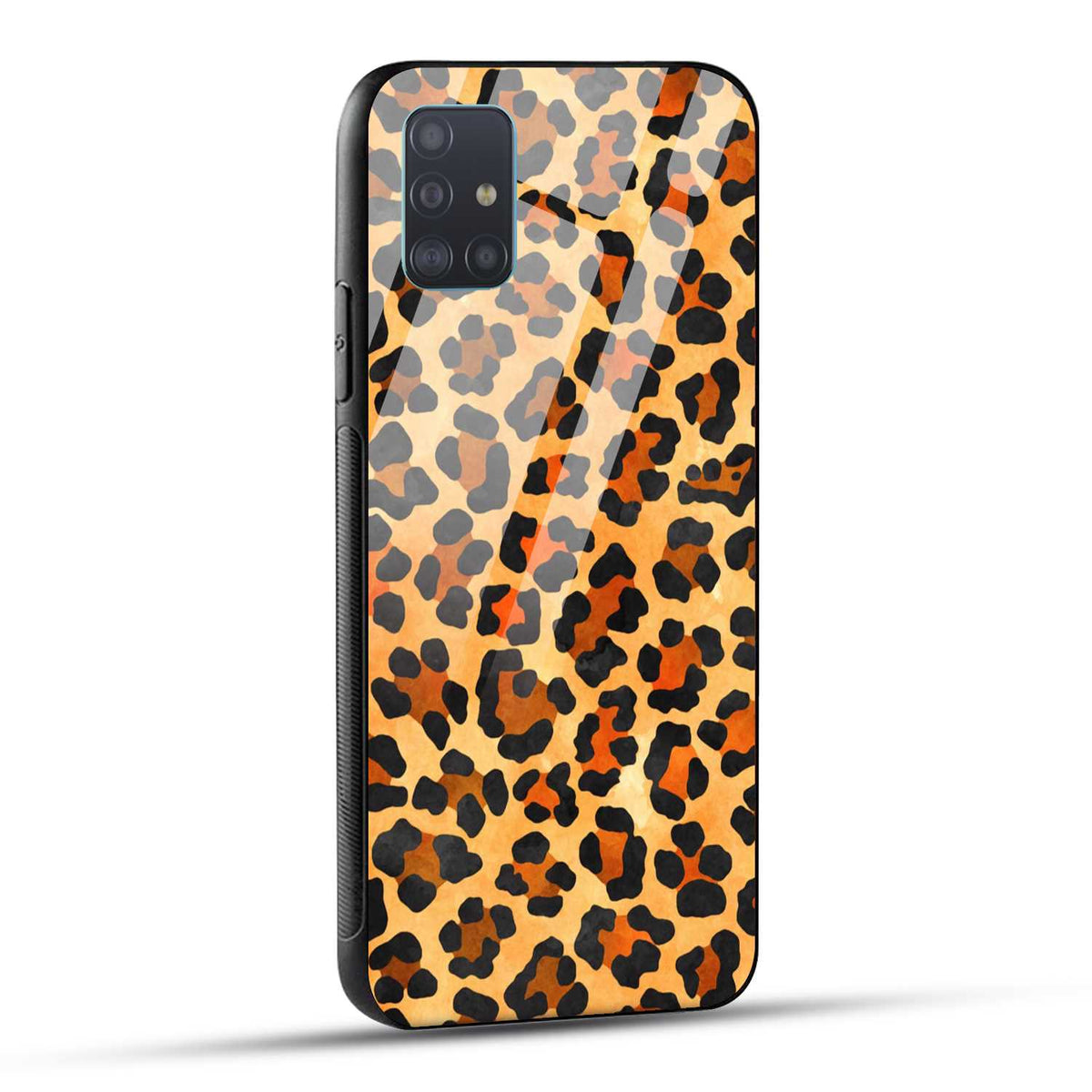 Samsung Galaxy A51 Back Cover Leopard Pattern Printed Glass Case