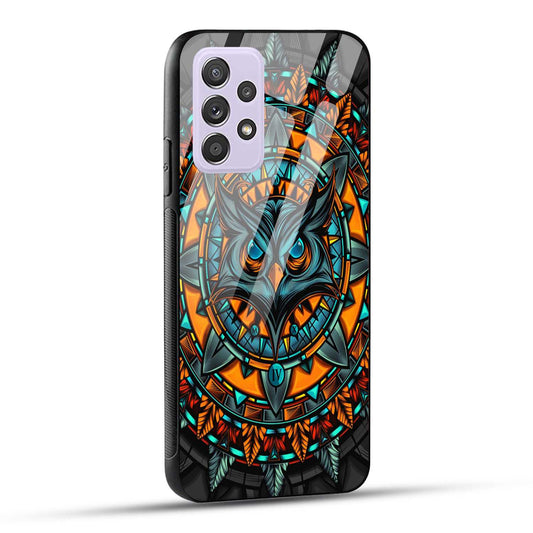 Samsung Galaxy A52 / A52 5G / A52S / A52s 5G Back Cover Attractive Owl Printed Glass Case