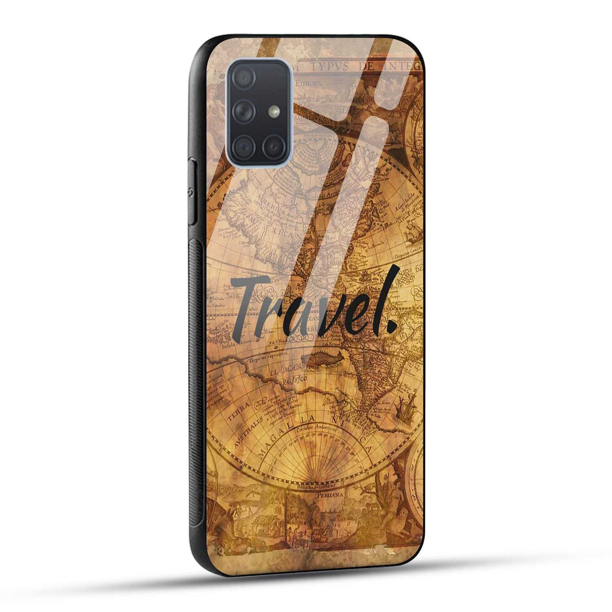 Samsung Galaxy A71 Back Cover Travel Printed Glass Case