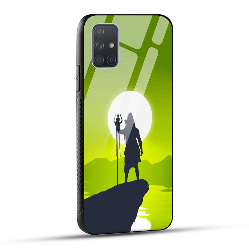 Samsung Galaxy A71 Back Cover Lord Shiva Shadow Glass Case