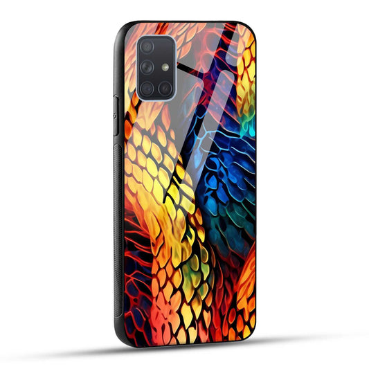 Samsung Galaxy A71 Back Cover Colorburst Jungle Rainbow Animal Spots Printed Glass Case