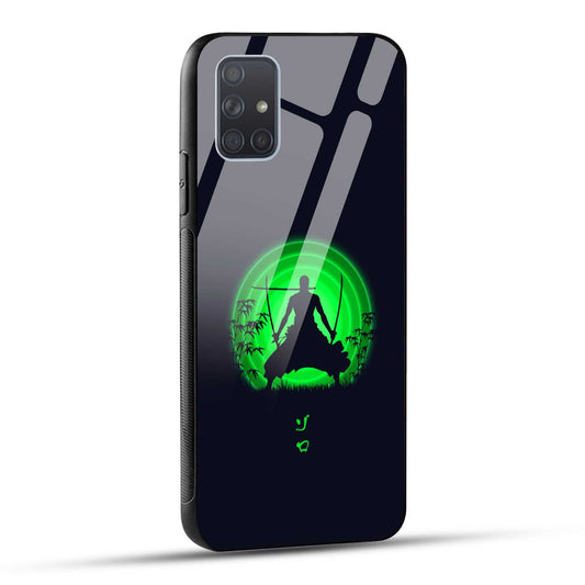 Samsung Galaxy A71 Back Cover Zoro Printed Glass Case
