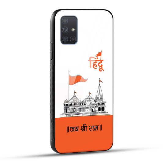 Samsung Galaxy A71 Back Cover Jai Shree Ram Mandir Art Printed Glass Case