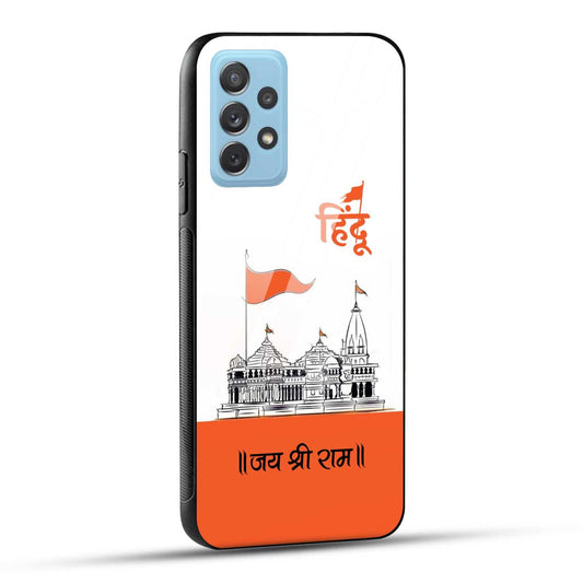 Samsung Galaxy A72 Back Cover Jai Shree Ram Mandir Art Printed Glass Case
