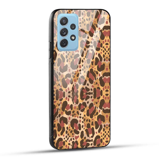Samsung Galaxy A72 Back Cover Unique Brown Texture Printed Glass Case