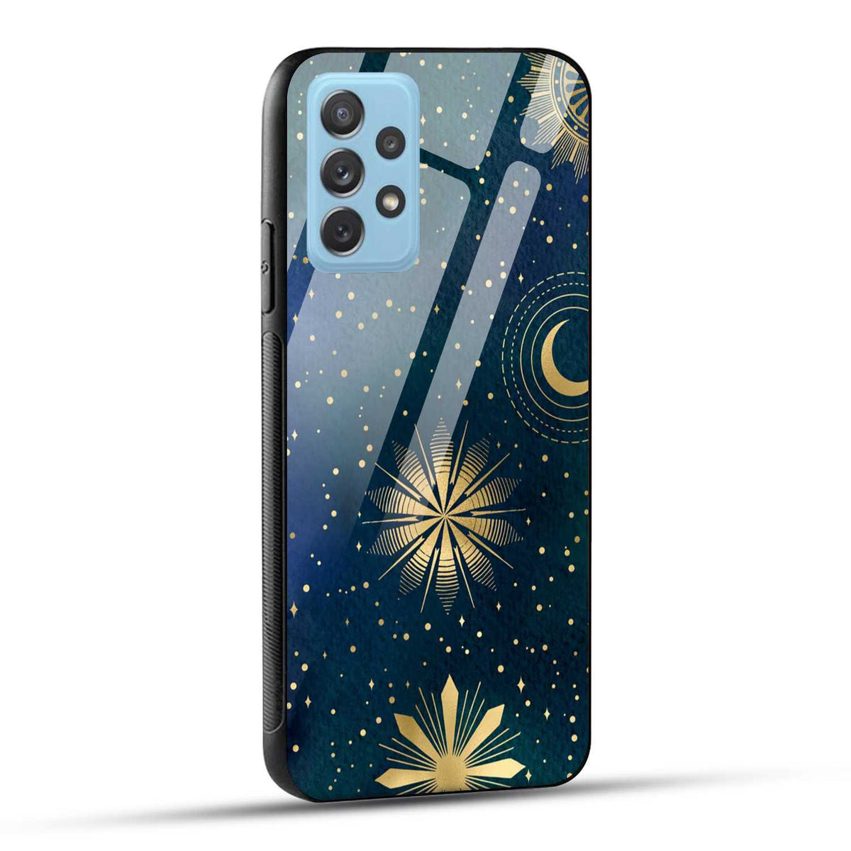 Samsung Galaxy A72 Back Cover Art Of Moon Printed Glass Case