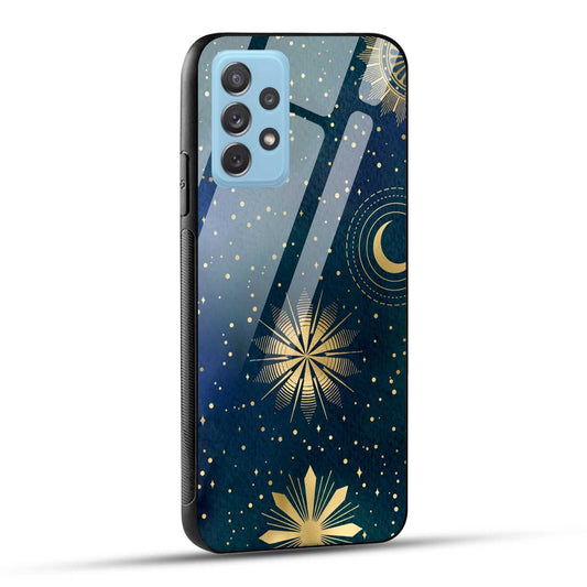 Samsung Galaxy A72 Back Cover Art Of Moon Printed Glass Case