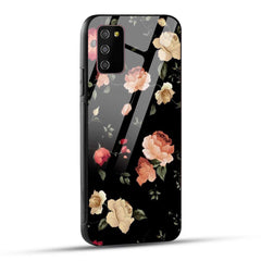 Samsung Galaxy M02s / Samsung Galaxy A03s / Samsung Galaxy F02S Back Cover Flowers Froral Printed Glass Case