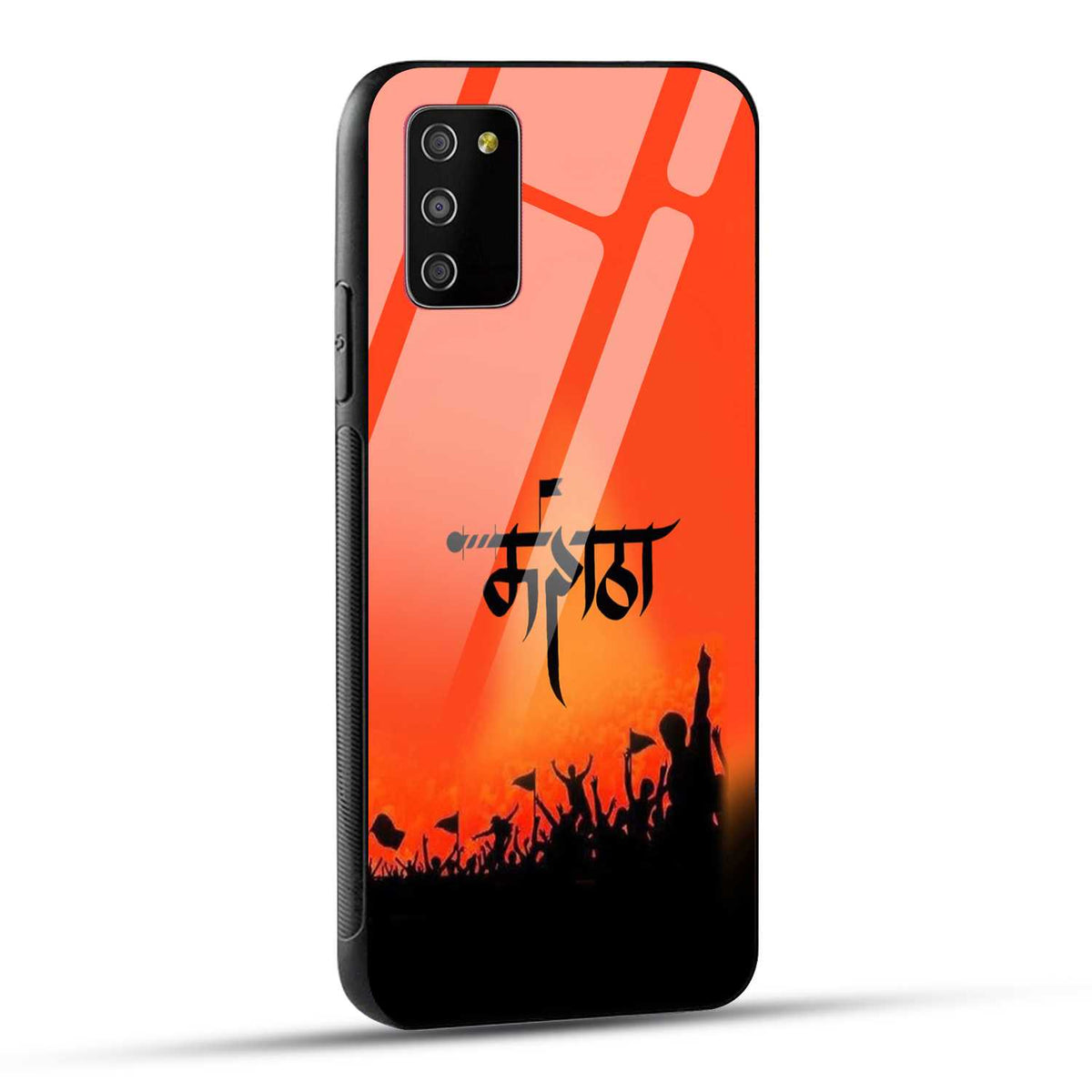 Samsung Galaxy M02s / Samsung Galaxy A03s / Samsung Galaxy F02S Back Cover Maratha Printed Glass Case