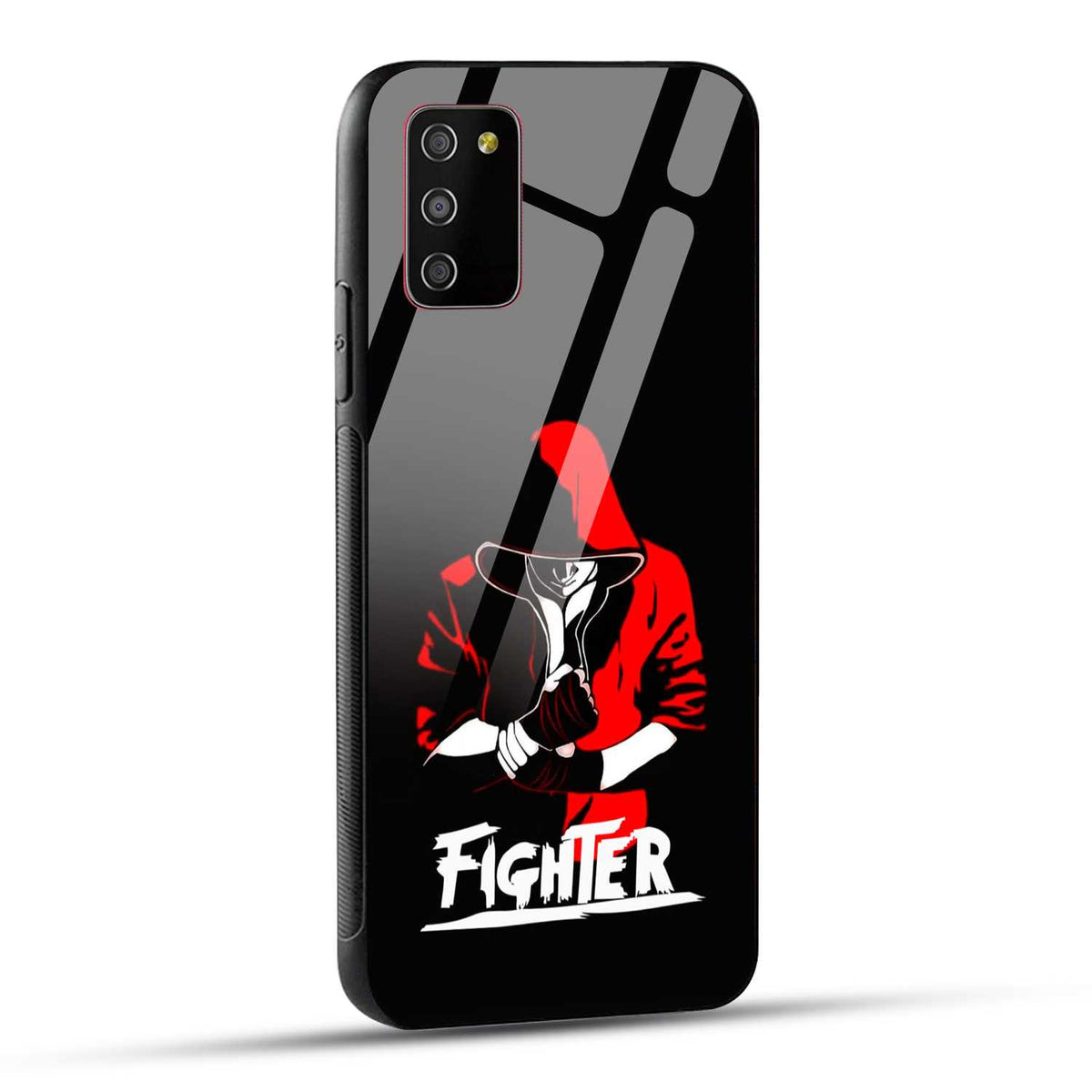 Samsung Galaxy M02s / Samsung Galaxy A03s / Samsung Galaxy F02S Back Cover Fighter Printed Glass Case