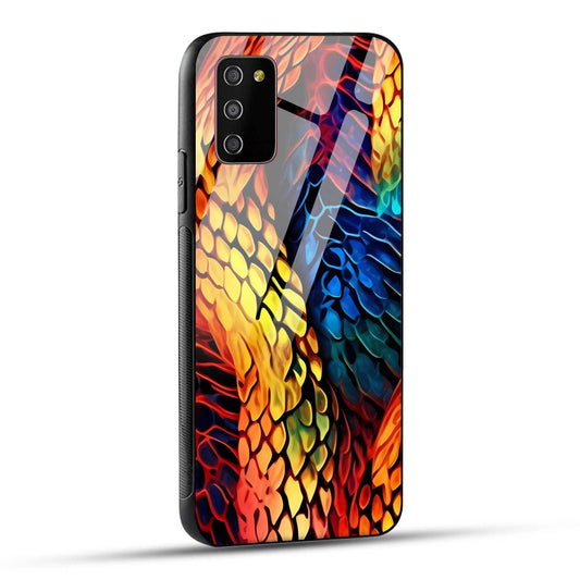 Samsung Galaxy M02s / Samsung Galaxy A03s / Samsung Galaxy F02S Back Cover Colorburst Jungle Rainbow Animal Spots Printed Glass Case