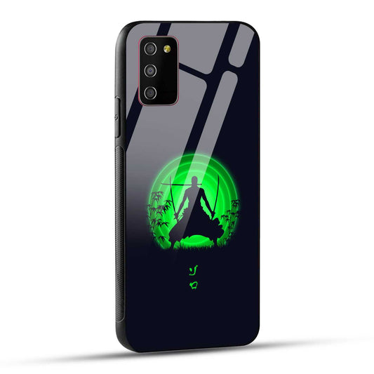 Samsung Galaxy M02s / Samsung Galaxy A03s / Samsung Galaxy F02S Back Cover Zoro Printed Glass Case