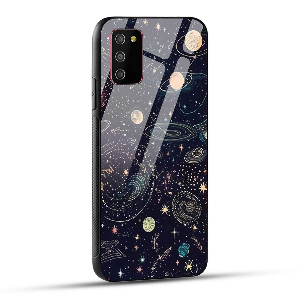 Samsung Galaxy M02s / Samsung Galaxy A03s / Samsung Galaxy F02S Back Cover Beauty Of Multiverse Art Printed Glass Case