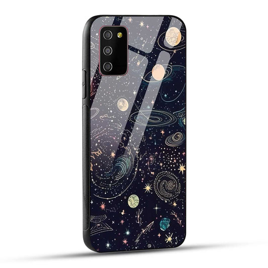 Samsung Galaxy M02s / Samsung Galaxy A03s / Samsung Galaxy F02S Back Cover Beauty Of Multiverse Art Printed Glass Case