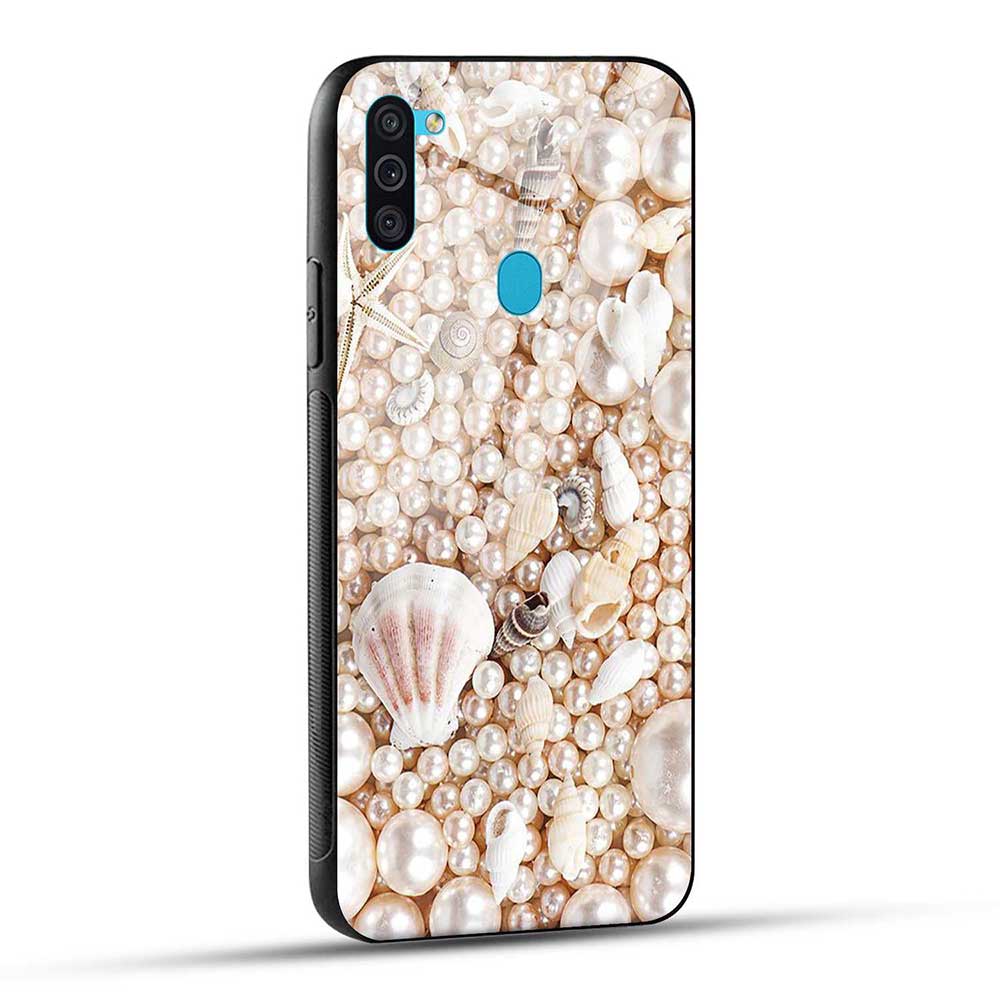 Samsung Galaxy M11 Back Cover Perlas Glass Case