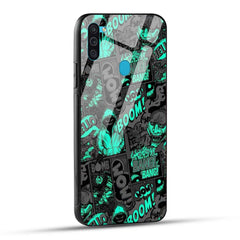 Samsung Galaxy M11 Back Cover Boom Printed Glass Case